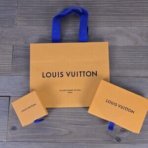 Authentic LOUIS VUITTON Shopping Bag Orange Gift Bag, Gift Boxes, Gift Envelope